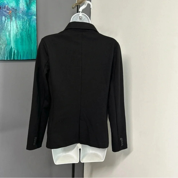 Women's Small Port Authority Black Stretchy Soft Shell Career 2 Button‎ Blazer - Picture 4 of 15